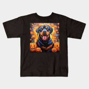 Rottweiler Halloween Kids T-Shirt